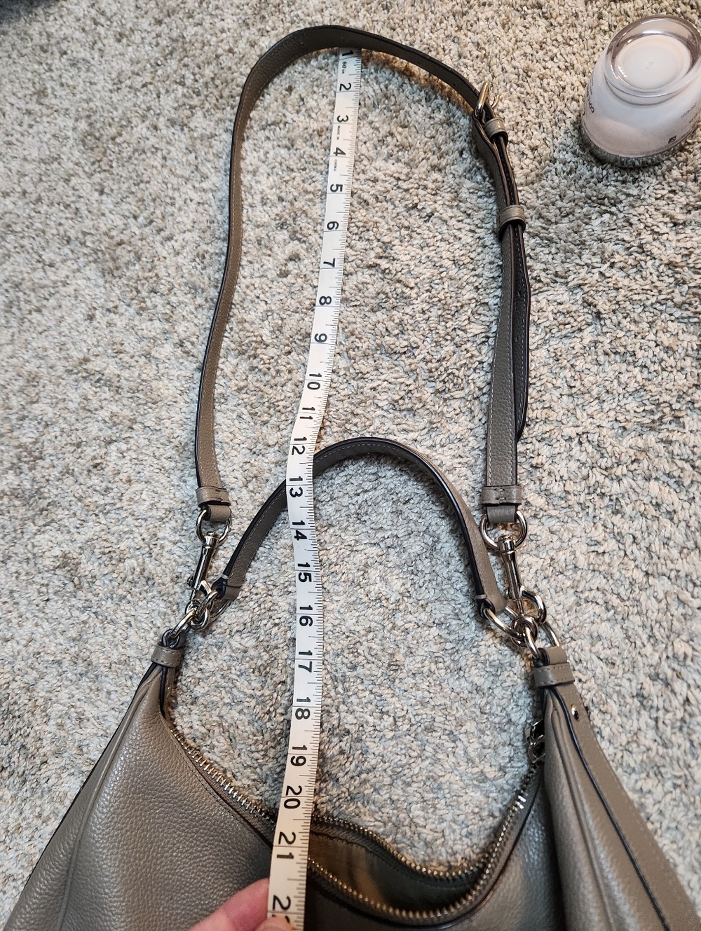 Large Coach Taupe Leather Hobo Bag with Gold Hardware - Picture 11 of 11